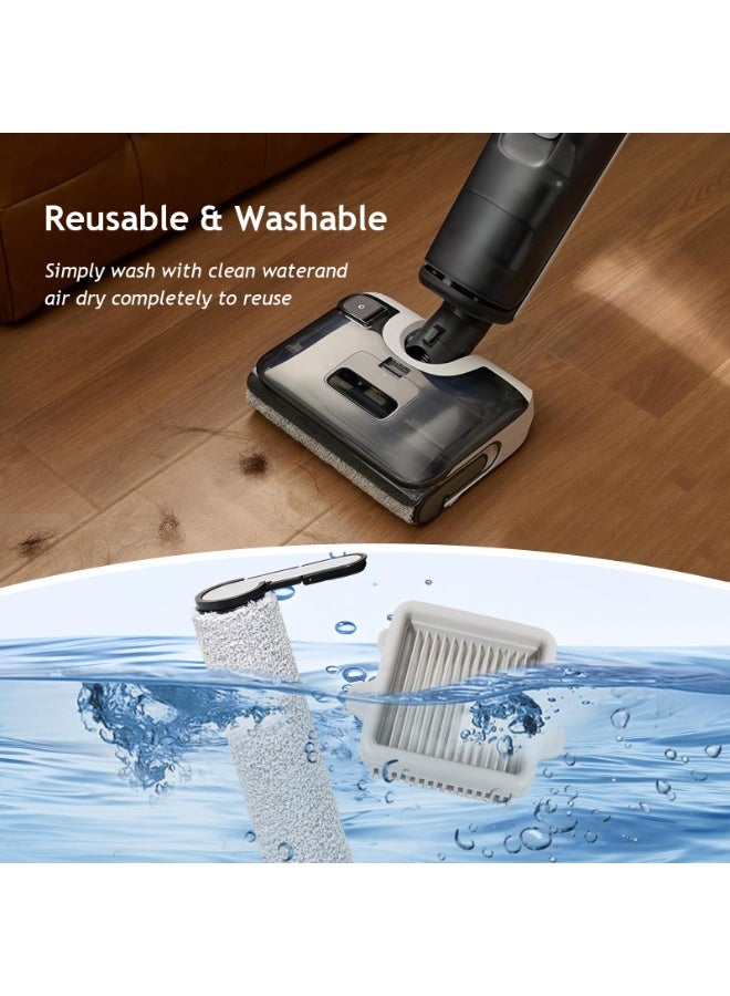 Brush Roll Accessories for Roborock F25, F25 ALT Wet and Dry Vacuum Cleaner Replacement Parts, 2 Brush Rollers + 2 HEPA Filters + 1 Cleaning Brush - Image 5