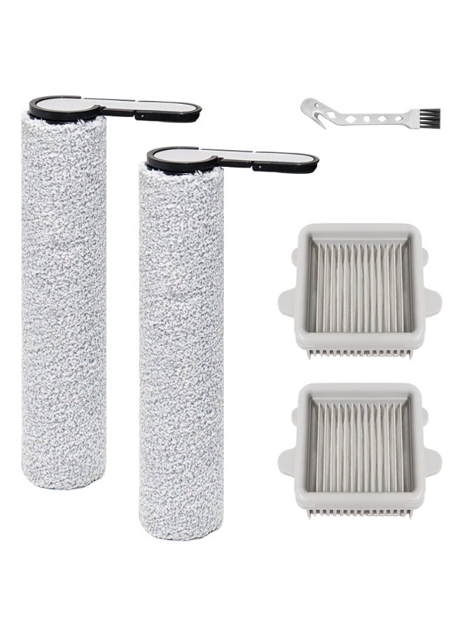 Brush Roll Accessories for Roborock F25, F25 ALT Wet and Dry Vacuum Cleaner Replacement Parts, 2 Brush Rollers + 2 HEPA Filters + 1 Cleaning Brush - Image 1