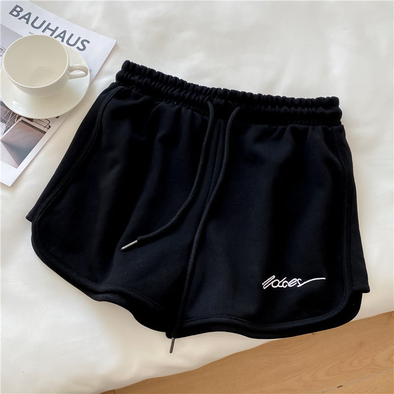 2024 Summer Womens Casual High Waist Yoga Shorts Beige  - Image 3