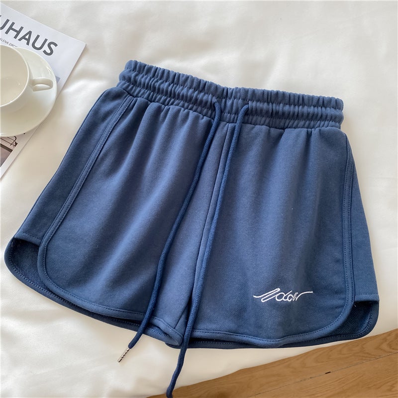 2024 Summer Womens Casual High Waist Yoga Shorts Beige  - Image 2