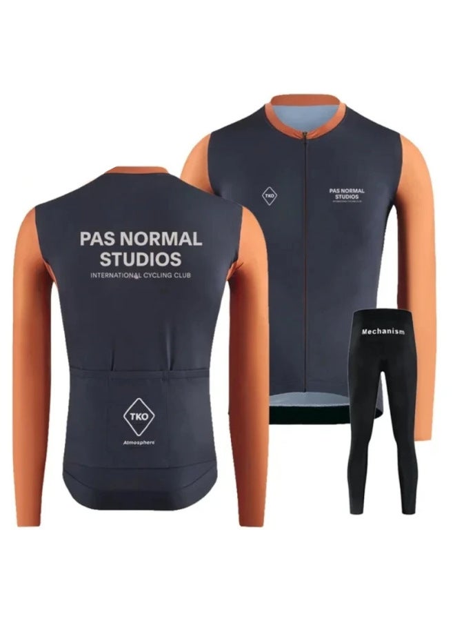Exclusive For Winter Pas Cycling Clothing Bicycle Fleece-lined Warm Long Sleeve Fleece Bib Pants Loop Equipment
