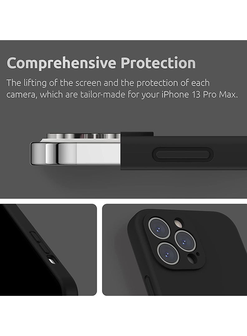 Theodor Protective Slim Fit Case Liquid Silicone Cover with Full Body Protection Anti-Scratch Shockproof Case For iPhone 15 Pro Max Black - Binary - Image 2