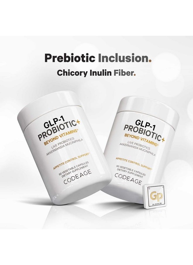كوديدج Codeage GLP-1 Probiotic+ - مكمل بروبيوتيك حي من أكيرمانسيا، كلوستريديوم، بيفيدوباكتيريوم، شيكوري إنولين بروبيوتيك، بريبايوتيك وبوستبايوتيك - 500 مليون وحدة ضخ، إمداد لمدة 3 أشهر - 90 كبسولة  - Image 4
