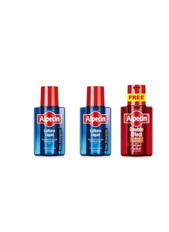 Alpecin Caffeine Liquid Scalp Tonic 2 Packs + 1 Free Double Effect Anti-Dandruff Shampoo | Strengthen Hair Roots, Reduces Hair Loss And Energize Hair And Scalp, | 2X200Ml & 1X200Ml (Pack 2+1 Free)  - Image 1