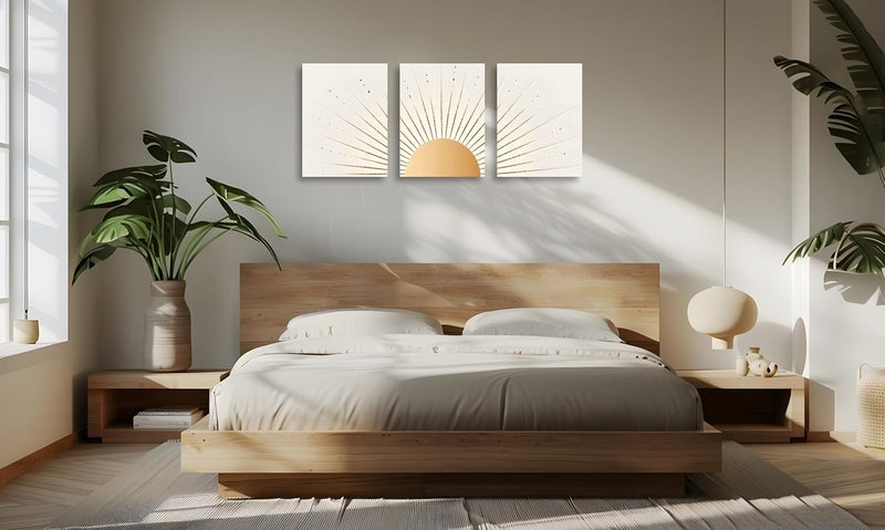 OWNANRTHM Boho Sun Wall Art - 3 Piece Canvas Set - Image 5