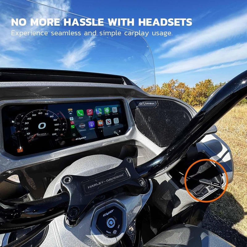 MaedHawk Bypass 2.0 Motorcycle CarPlay Bluetooth Headset Adapter with Passthrough USB-C Charging Port - Image 4