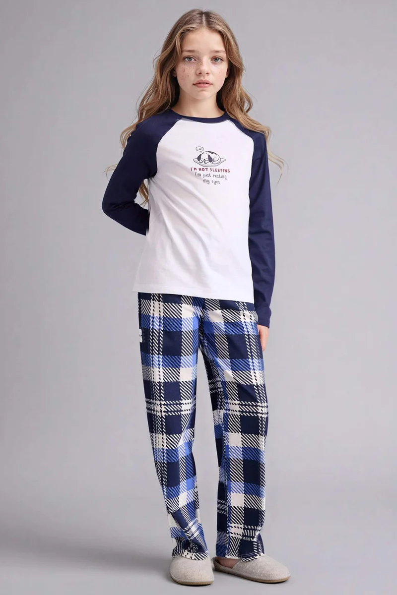 DeFacto Girl Printed Long Sleeve Top Bottoms 2 Piece Pyjamas Set