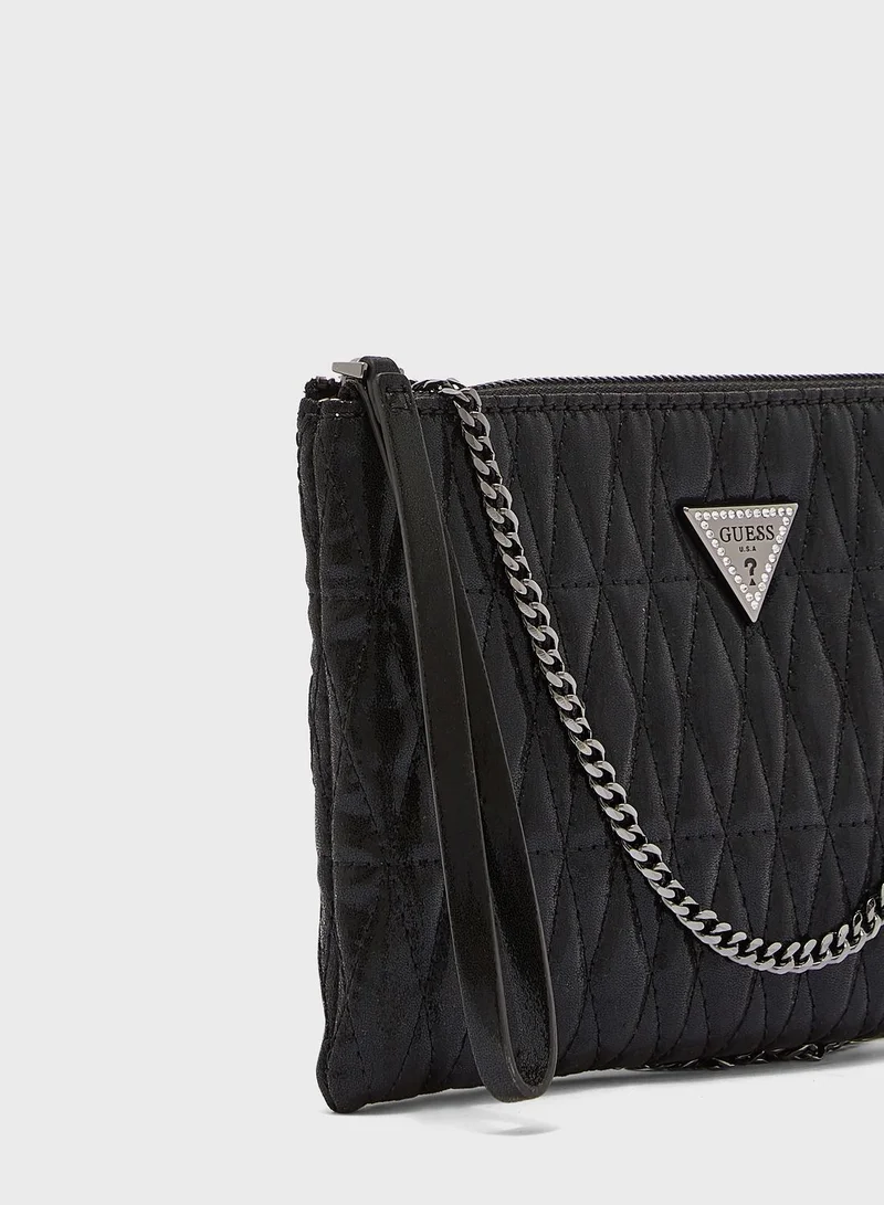 GUESS Pixi Quilted Wristlet Clutch