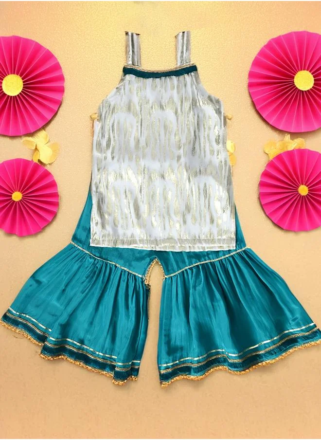 بيلا مودا Bella Moda Printed Strappy Ethnic Top and Pants Set