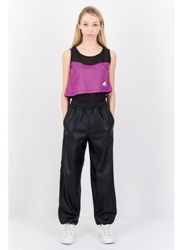 Adidas Women Two-Tone Sleeveless Bodysuit, Black  - Image 4