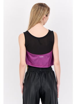 Adidas Women Two-Tone Sleeveless Bodysuit, Black  - Image 3