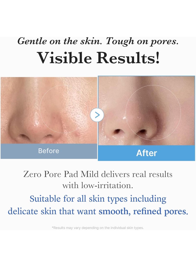medicube Zero Pore Pads Mild 2.0 - Gentle Calming Toner Pads for Exfoliation, Minimizing Pores, and Blackhead Removal with PHA  |155g - Image 5