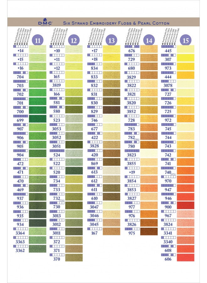 DMC COLORCRD Needlework Threads 12-Page Printed Color Card - Image 4