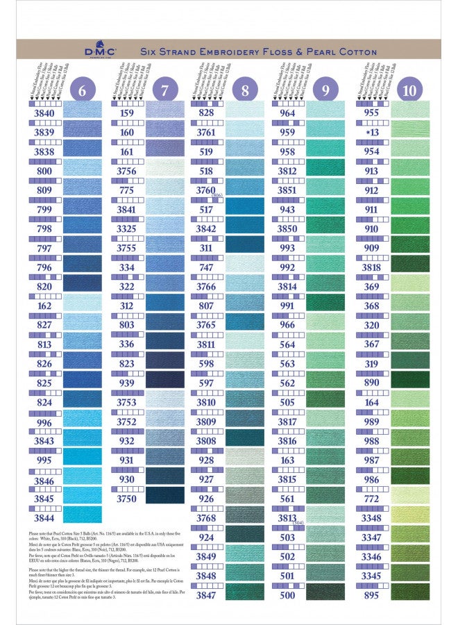 DMC COLORCRD Needlework Threads 12-Page Printed Color Card - Image 5