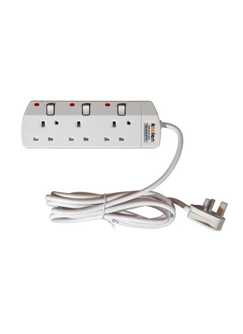 Koolen 3 Ways Power Extension Sockets 5 m White