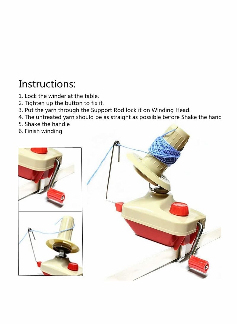 SYOSI Yarn Ball Winder, Hands Operated Swift Yarn, Fiber String Ball Wool Winder Machines for Wool Fiber Clothing Crafting Home Office Art Handicraft Use, Easy to Set Up and Use - Image 4