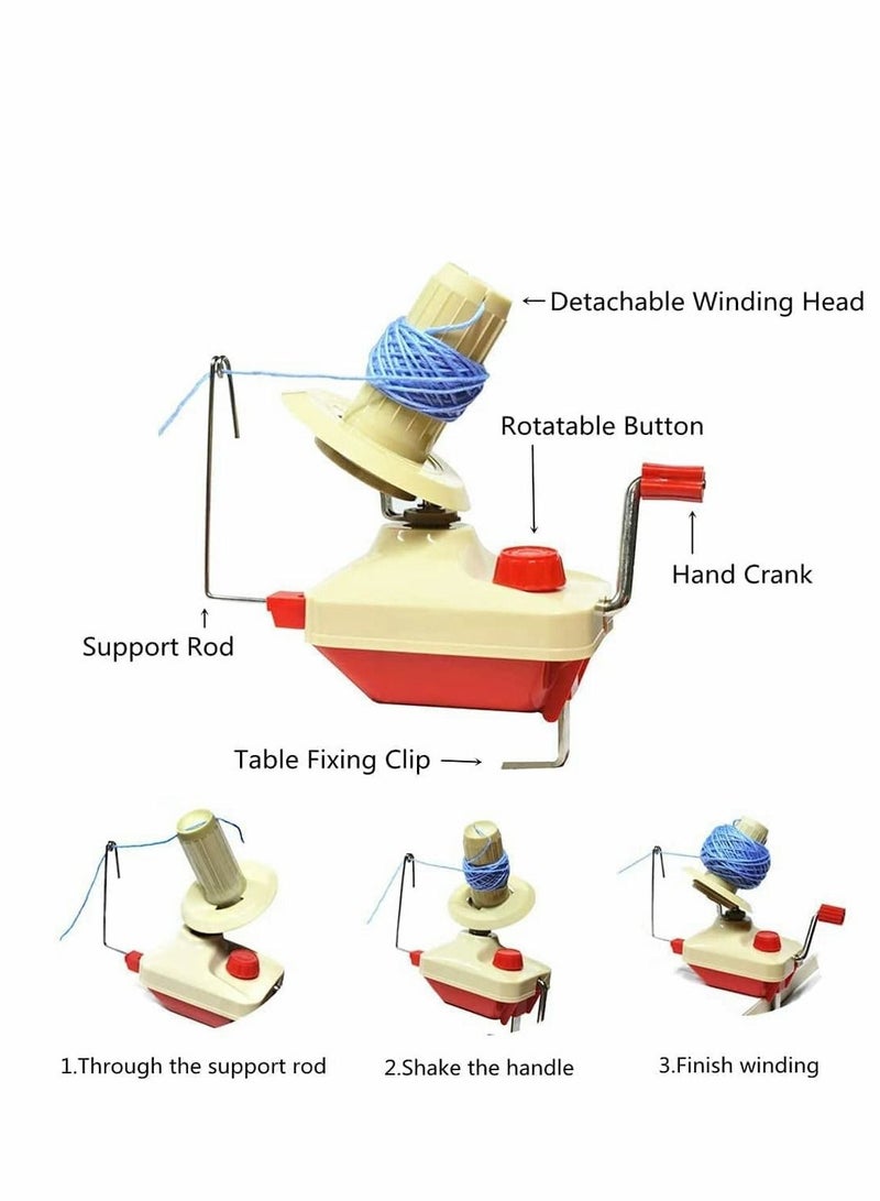 SYOSI Yarn Ball Winder, Hands Operated Swift Yarn, Fiber String Ball Wool Winder Machines for Wool Fiber Clothing Crafting Home Office Art Handicraft Use, Easy to Set Up and Use - Image 3