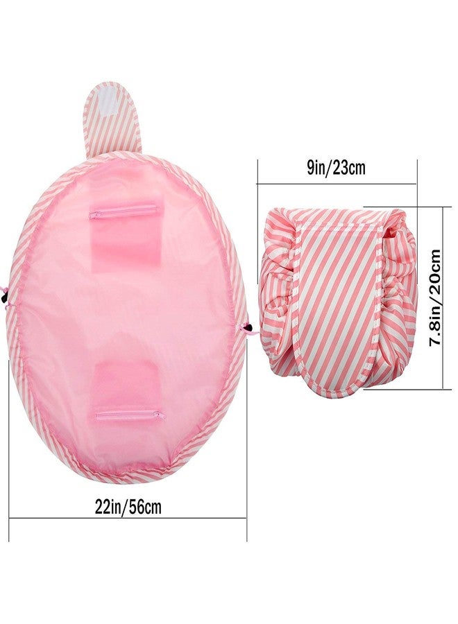 ERHETUS Portable Lazy Cosmetic Bag with Drawstrings | Convenient & Waterproof Makeup Pouch for Women | Toiletry Bags for Girls | Large Capacity Storage Pouches - Pack of 1 (Assorted Color) - Image 2