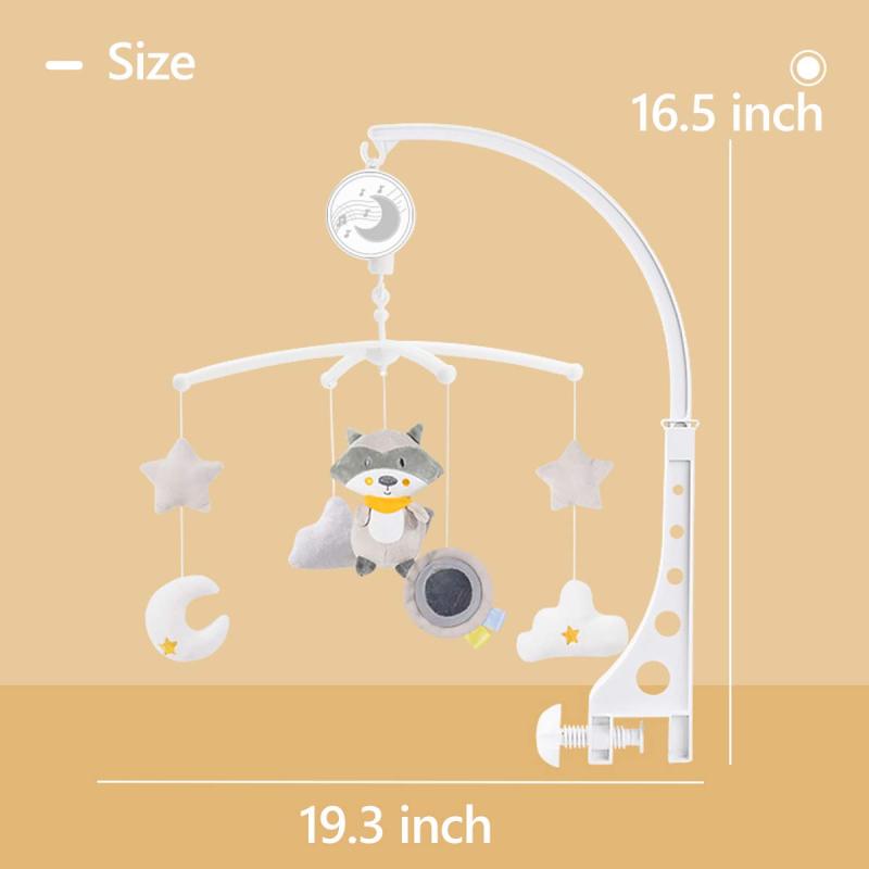 Crib Mobile: 360° Rotation Wind-Up Music Box - BPA-Free ABS Material, Gentle Lullaby for Newborn Boys Girls 0-24 Months Nap Time Nursery - Image 5