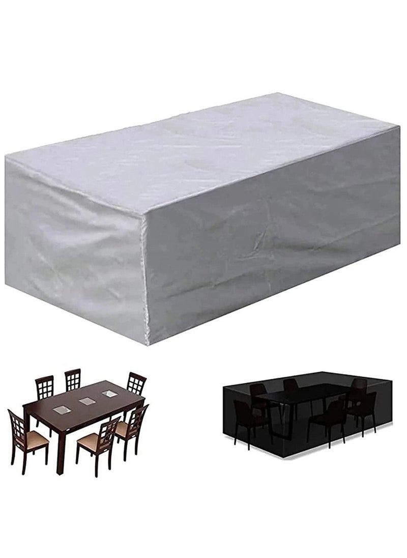 HomarKet Patio Furniture Covers, Outdoor Furniture Cover Waterproof, General Purpose, Outside Table and Chair Covers, Heavy Duty 210D 315x160x74cm, Grey  - Image 4