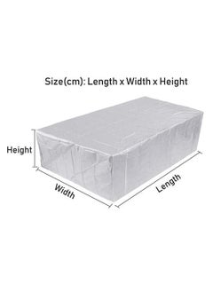 HomarKet Patio Furniture Covers, Outdoor Furniture Cover Waterproof, General Purpose, Outside Table and Chair Covers, Heavy Duty 210D 315x160x74cm, Grey  - Image 3