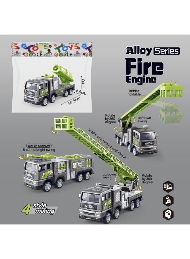 Alloy Mining Mixer Tipping Bucket Hook Machine Transport Crane Engineering Series Model Car Children's Toys Wholesale-Colors:601-10: Single Model Can Be Mixed: By Piece: 200  - Image 1