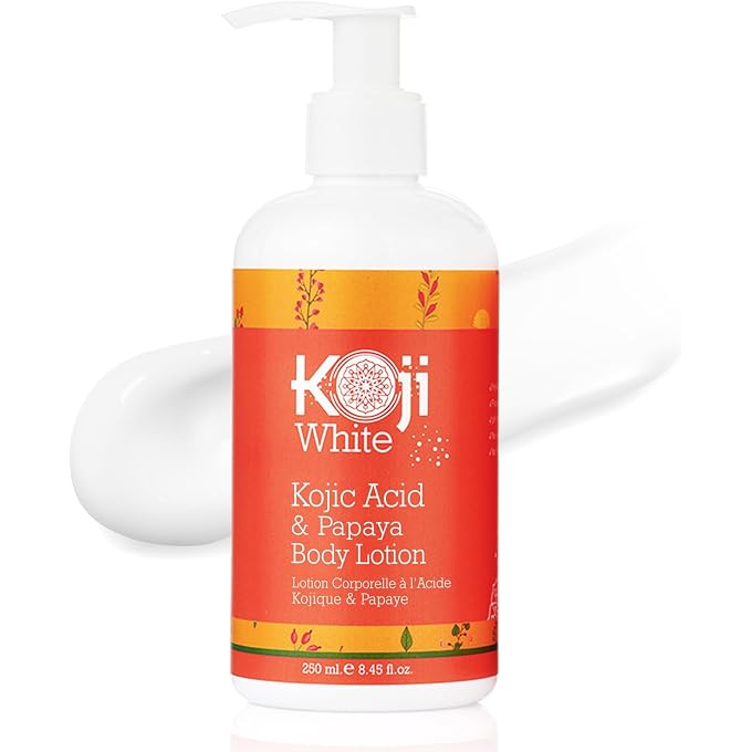 koji white Kojic Acid & Papaya Body Lotion - Exfoliating, Hydrating, Moisturizing, Skin Care for Sun-Damaged Skin, Vegan, Paraben-Free, 8.45 Fl Oz (1 Bottle) - Image 1