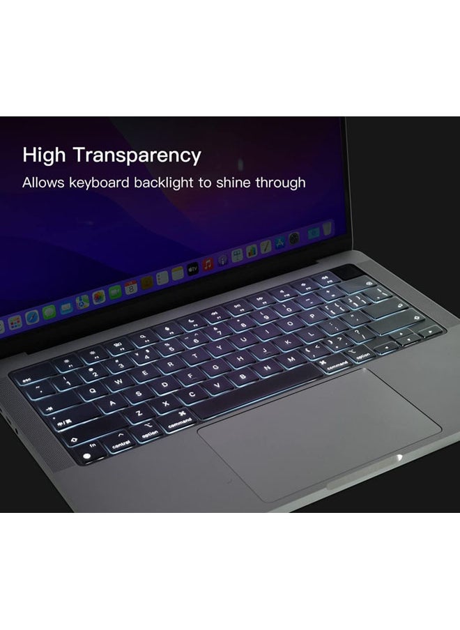 SJet - Premium Keyboard Cover Ultra Thin Protector Skin for 2025-2021 MacBook Pro 14 16 inch M4 M3 M2 M1 Pro/Max, MacBook Air 15" 13.6" M4 M3 M2 Chip A3241 A3114 A2941 A3240 A3113 A2681, US ANSI Layout - Image 1