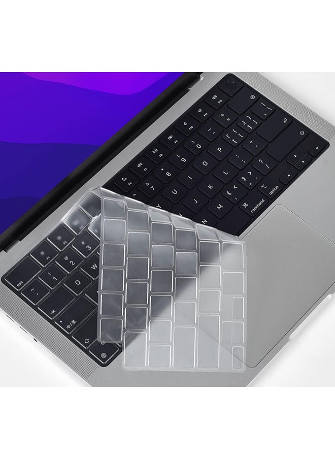 SJet - Premium Keyboard Cover Ultra Thin Protector Skin for 2025-2021 MacBook Pro 14 16 inch M4 M3 M2 M1 Pro/Max, MacBook Air 15" 13.6" M4 M3 M2 Chip A3241 A3114 A2941 A3240 A3113 A2681, US ANSI Layout - Image 1