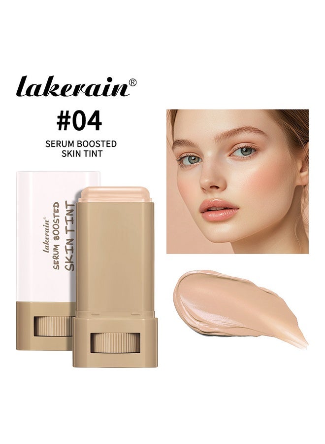 lakerain Beauty Balm Serum Boosted Skin Tint, Solid Tinted Moisturizing Serum Foundation Stick, Buildable Medium-to-Full Coverage Contour Stick for Face Makeup (#04) - Image 1