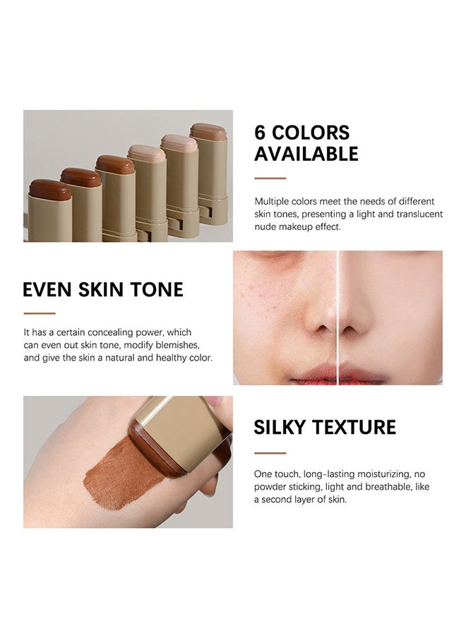 lakerain Beauty Balm Serum Boosted Skin Tint, Solid Tinted Moisturizing Serum Foundation Stick, Buildable Medium-to-Full Coverage Contour Stick for Face Makeup (#04) - Image 5