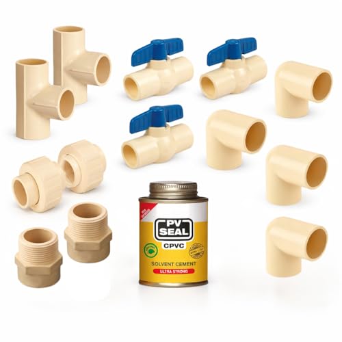 IONIX Tank filter installation fittings Combo for Bypass + Main Line Creation, 1 Set PVC Pipe Fittings combo for Whole house water filteration installation, - Image 1