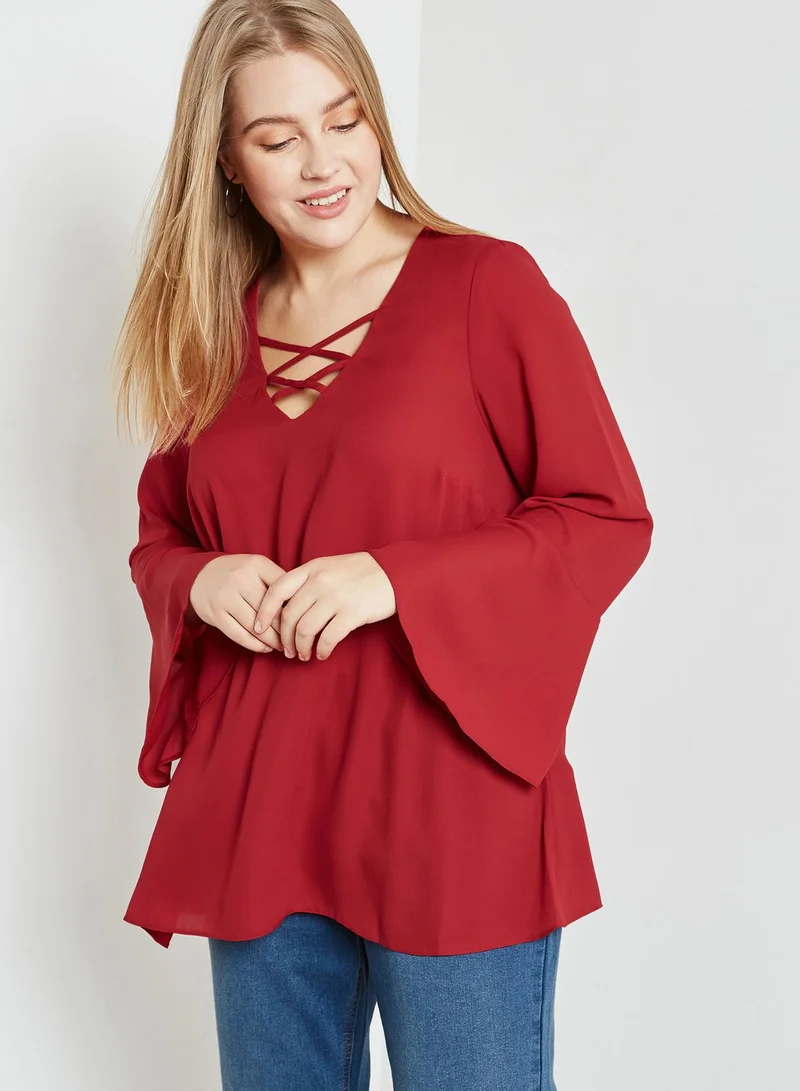 EVANS Crisscross Top