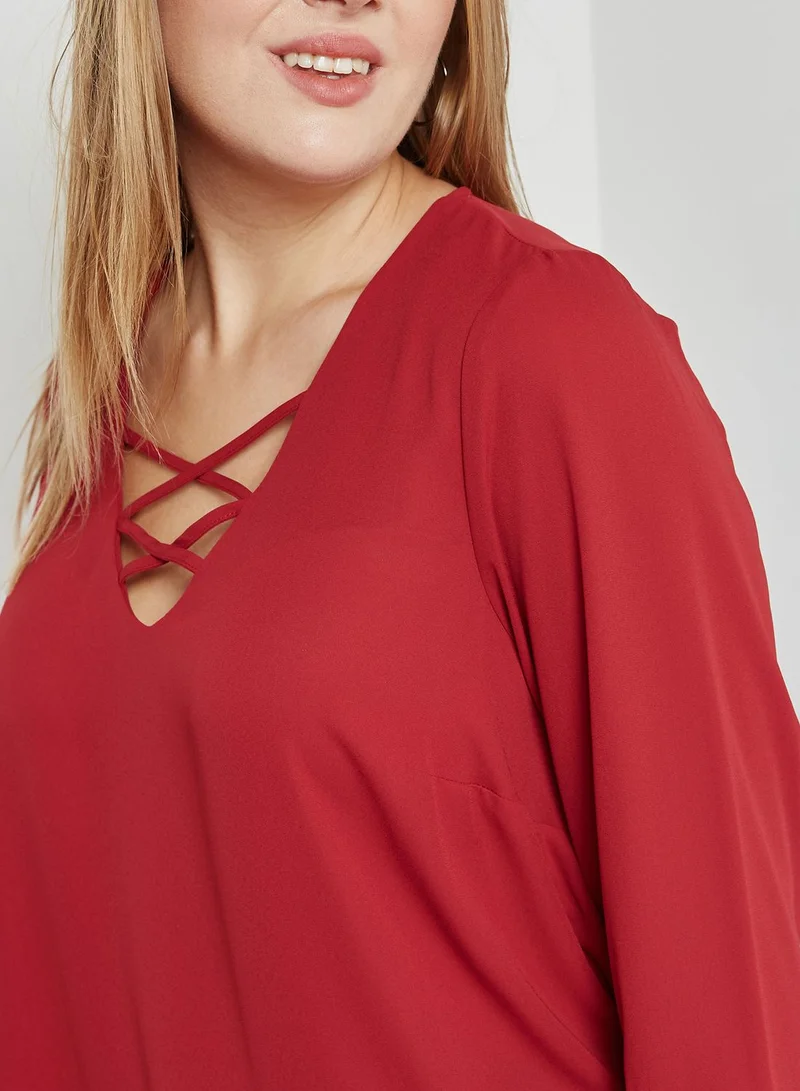 EVANS Crisscross Top