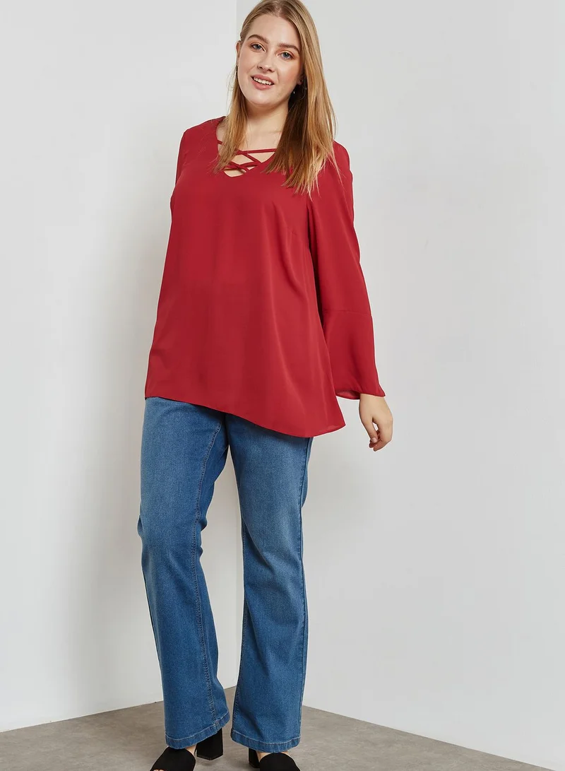 EVANS Crisscross Top