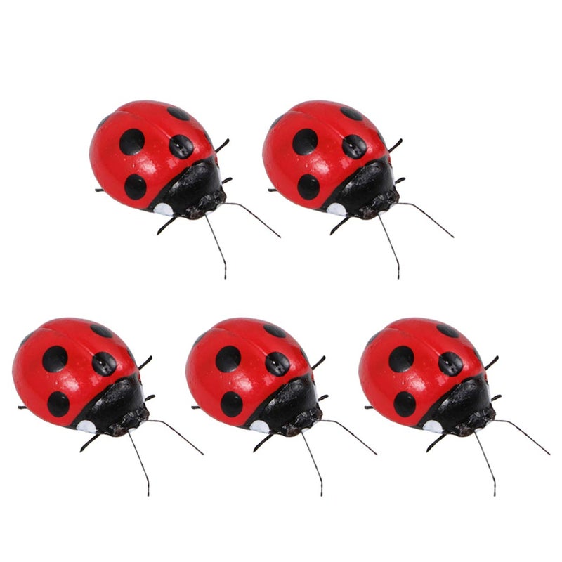 NUOBESTY Ladybug Refrigerator Magnets Decorative Fridge Magnets for Office Kitchen 5 Pcs - Image 1