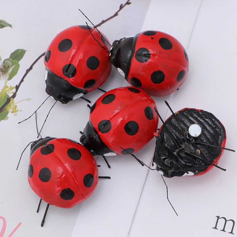 NUOBESTY Ladybug Refrigerator Magnets Decorative Fridge Magnets for Office Kitchen 5 Pcs - Image 5