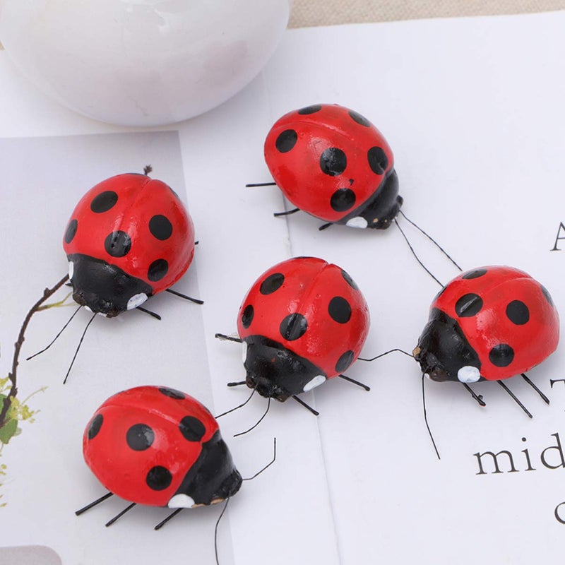 NUOBESTY Ladybug Refrigerator Magnets Decorative Fridge Magnets for Office Kitchen 5 Pcs - Image 3