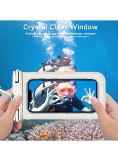 AUTOYSUR Universal Floating Waterproof Pouch[2 Pack],Underwater Dry Bag for iPhone 15 14 13 12 11 Pro Max XS XR X,Galaxy S24 S23 S22 S21 S20 Ultra,Pixel 8a 7a 7 6 6a,Float Case Vacation Essentials,Black+White  - Image 4