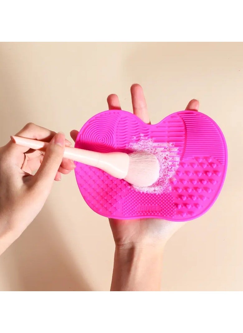 ORiTi 1 Pc Silicone Brush Cleaner Washing Brush Cleaning Mat Foundation Make Up Brush Cleaner Pad Universal Makeup Tool with Sunction Cups  - Image 1
