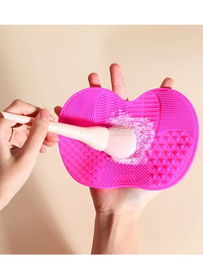 ORiTi 1 Pc Silicone Brush Cleaner Washing Brush Cleaning Mat Foundation Make Up Brush Cleaner Pad Universal Makeup Tool with Sunction Cups  - Image 2