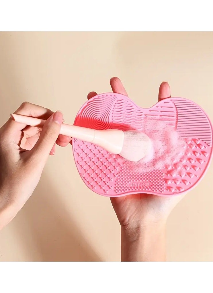 ORiTi 1 Pc Silicone Brush Cleaner Washing Brush Cleaning Mat Foundation Make Up Brush Cleaner Pad Universal Makeup Tool with Sunction Cups  - Image 5