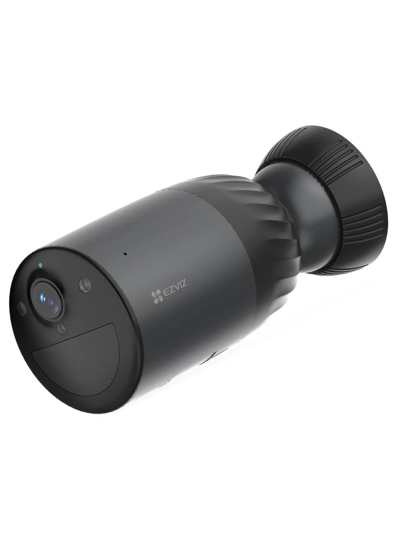 EZVIZ BC1c 4K Standalone Smart Home Battery Camera with 8MP Image Sensor, 135° Field of View, AI-Powered Human & Vehicle Detection, Color Night Vision, Two-Way Talk, H.265 Video Compression, Wi-Fi 6, Bluetooth, 10,400mAh Battery (Up to 180 Days), IP65 Weatherproof, Active Defense, Supports MicroSD (Up to 512GB) & EZVIZ Cloud Storage, Solar Panel Compatible (Type-C), Easy Magnetic & Screw Installation, No Hub Required, Google Assistant & Alexa Integration - Image 1