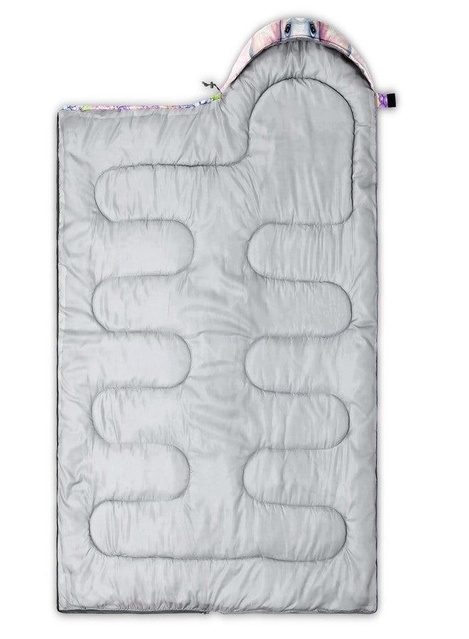 AILONEN Kids Kawaii Elephant Sleeping Bags,Lightweight & Waterproof,3 Season Warm & Cool Weather,Flower Pink Sleeping Bags for Girls Adults,Travelling,Outdoors - Image 4