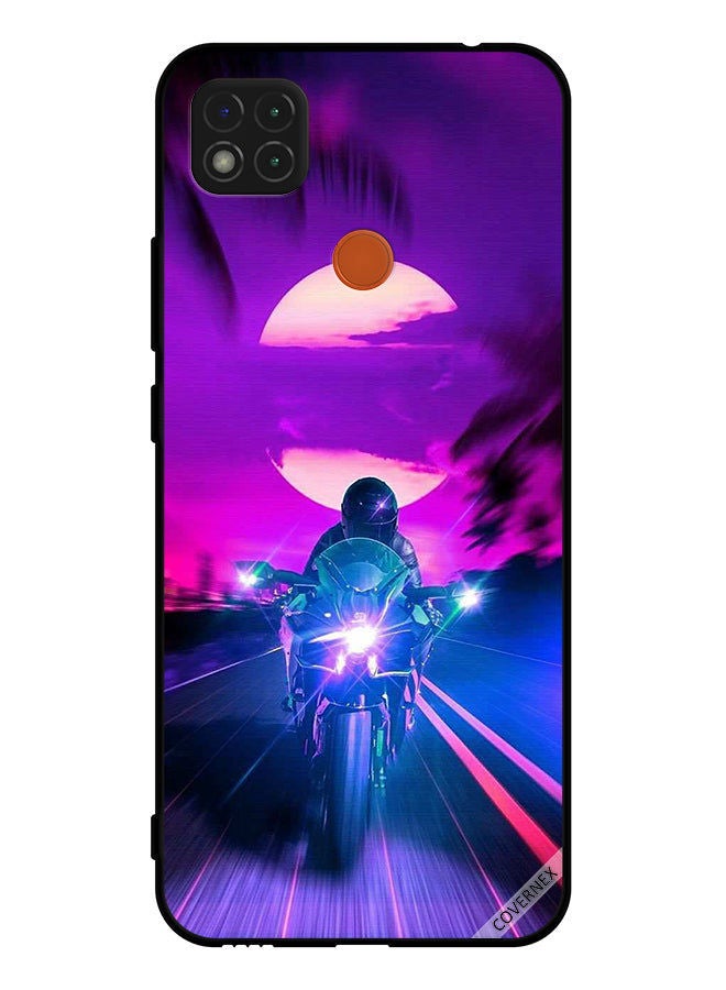 Covernex Protective Case Cover For Xiaomi Redmi 10A Biker Leaving Moon Behind - Image 1