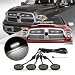 FICOLPO 4 Pcs Led Grill Lights Compatible with 20132018 RAM 1500 20192024 RAM 1500 Classic LED Front Grille Lights Accessories with Fuse Harness White Light Black Shell - Image 2