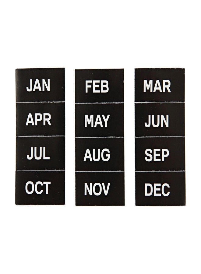 MasterVision Interchangeable Magnetic Board Accessories, Months of Year, Black/White, 2" x 1", 12 Pieces - Image 1