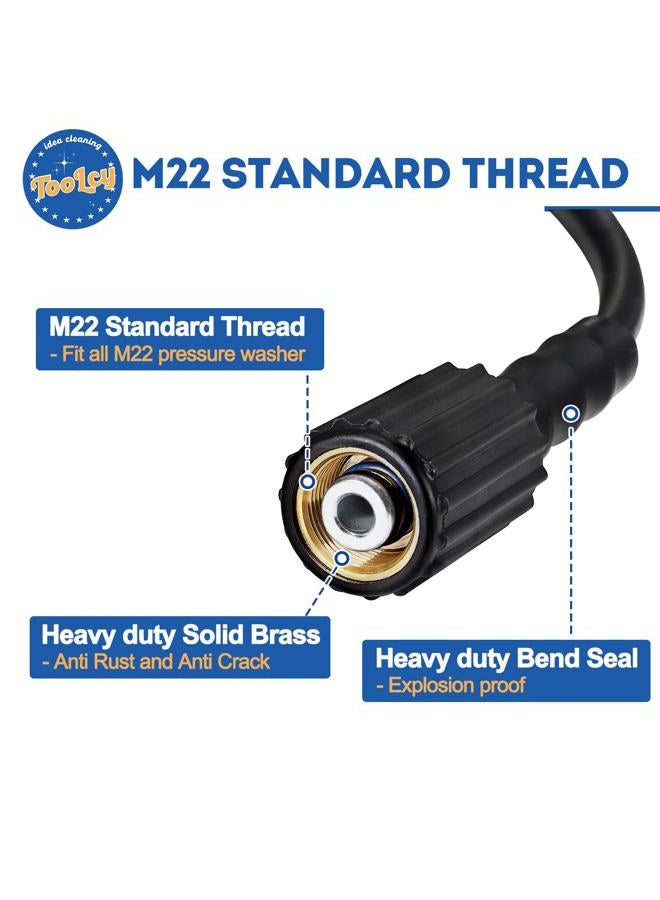 TOOLCY Power washer hose Pressure Washer Hose Replacement/Extension 1/4" x 50 FT, 3300 PSI,power washer hose attachment - Image 4