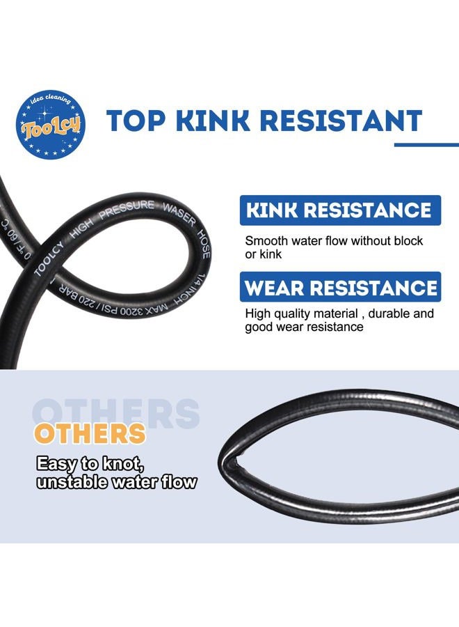 TOOLCY Power washer hose Pressure Washer Hose Replacement/Extension 1/4" x 50 FT, 3300 PSI,power washer hose attachment - Image 3