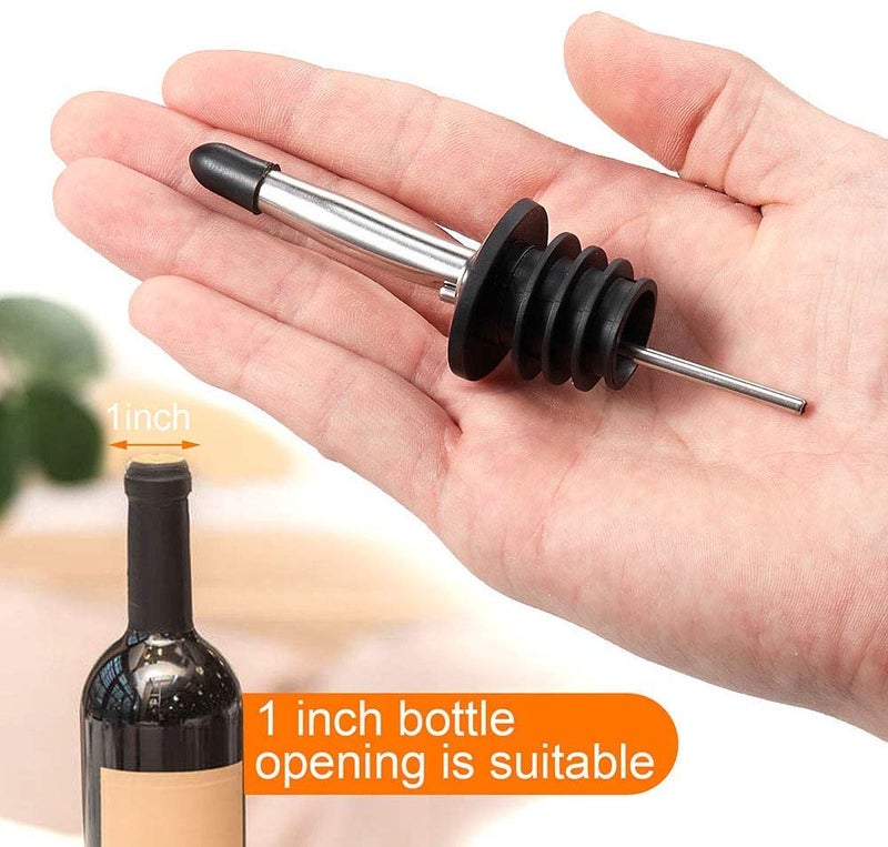 NJ Bottle Pourers for Spirits, Sauce Pourer, Syrup and Olive Oil, Pouring Spouts for Liquor, Wine and Spirits Perfect for Restaurant, Bar, Hotel, Kitchen Use: 4 Pcs - Image 3
